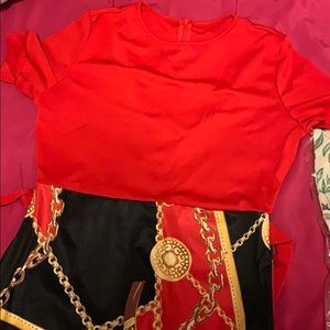 Red & Black chain dress